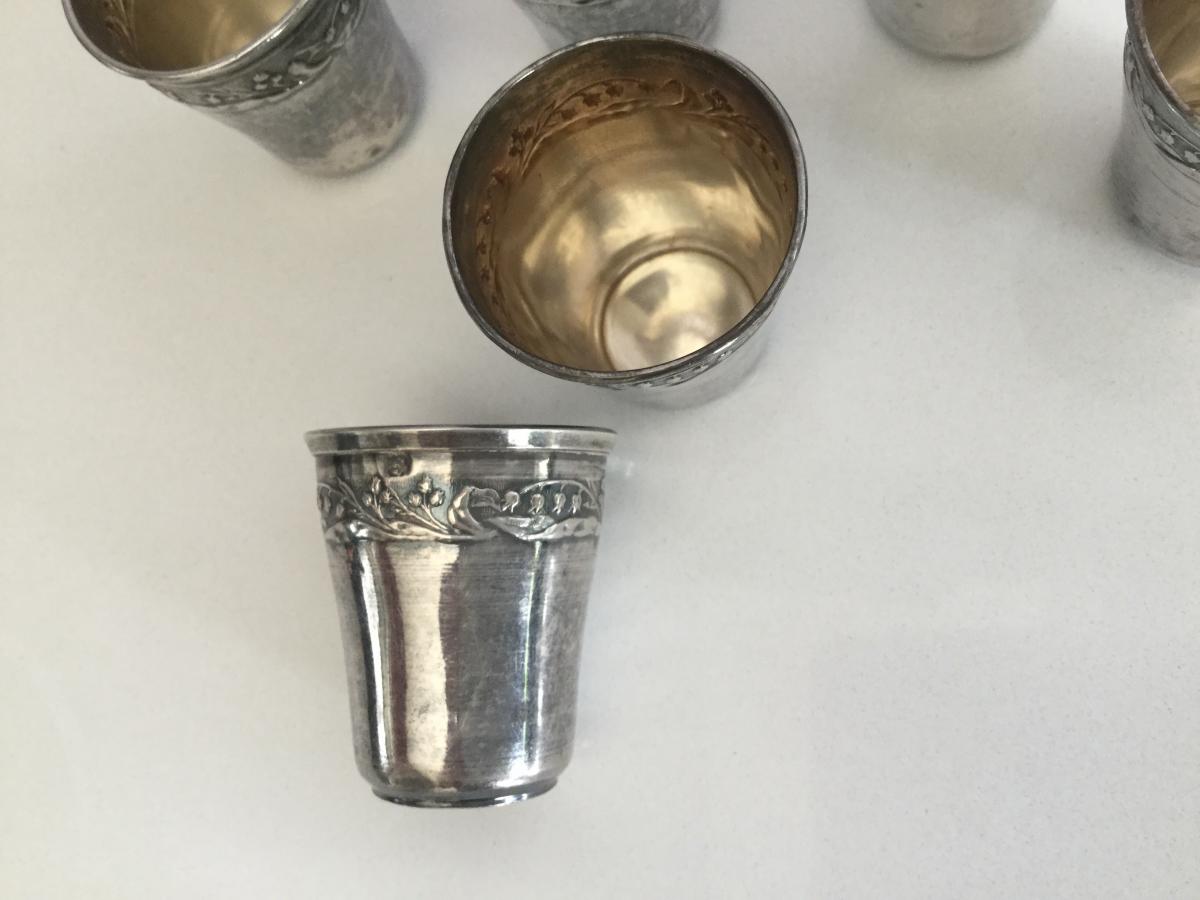 6 Silver Cups Minerva Silver-photo-2