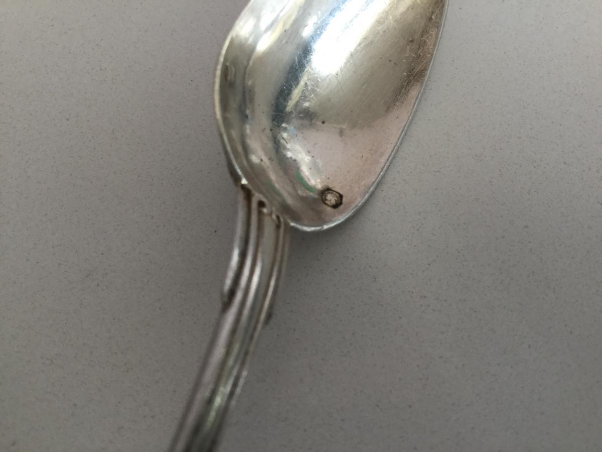 6 Small Silver Spoons Minerva-photo-3