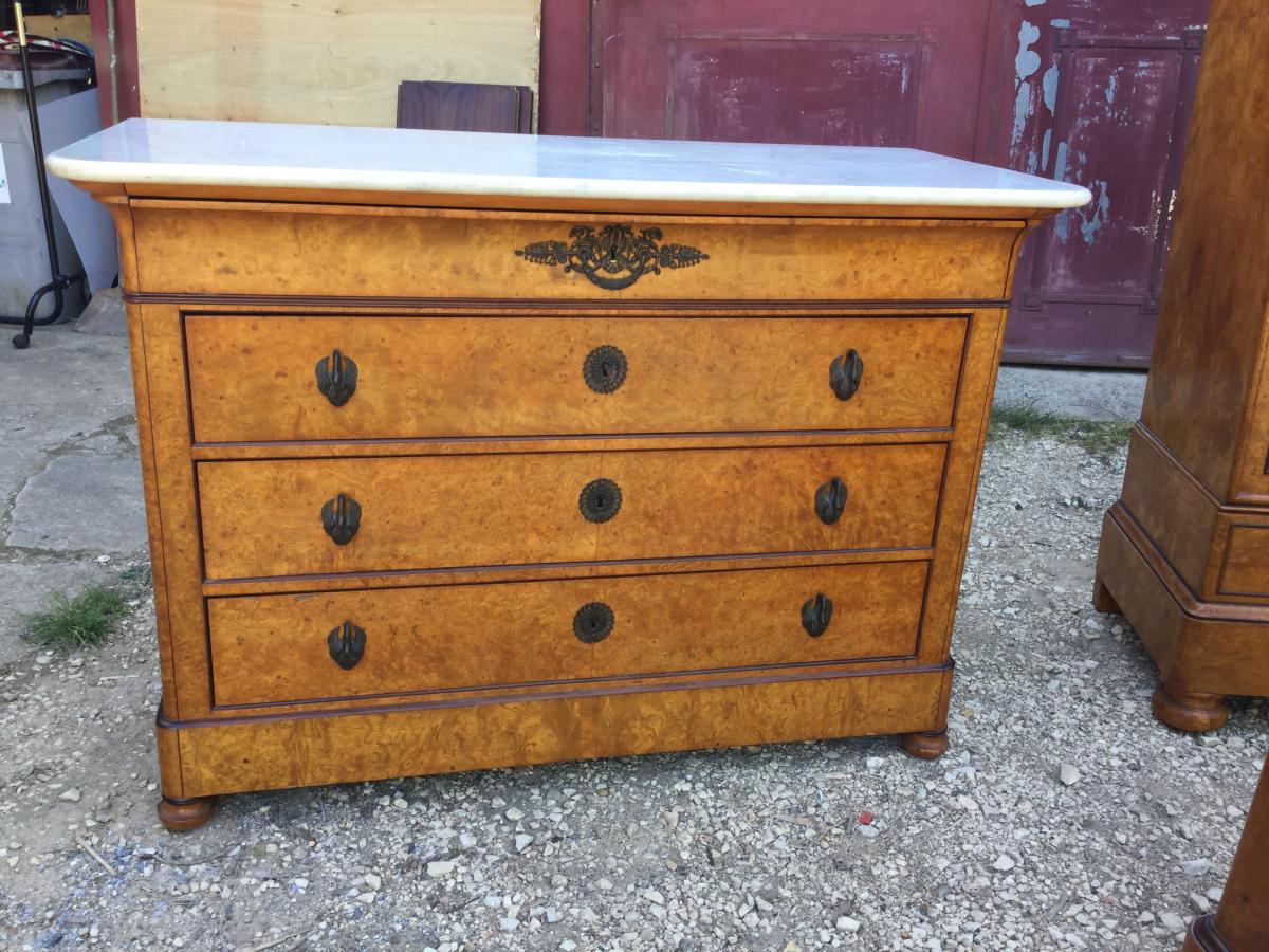 Exceptionnel Ensemble De Mobilier De Chambre époque Charles X Provenant Du Château De Rosny-photo-3