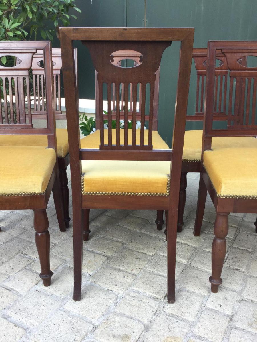 Six Mahogany Model Chairs Attributed To Jacob-photo-3