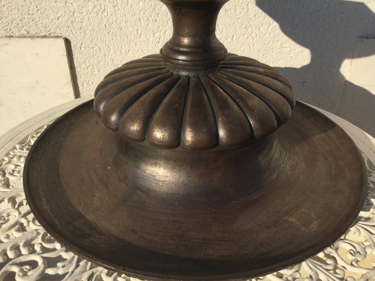 Medici Vase In Iron Cast Iron Lined Bronze Diameter 49 Cm-photo-4