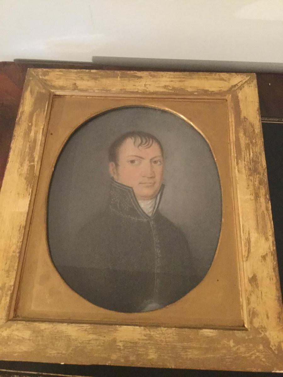 Pastel Portrait Of A Prefect 1st Empire 1804/1812