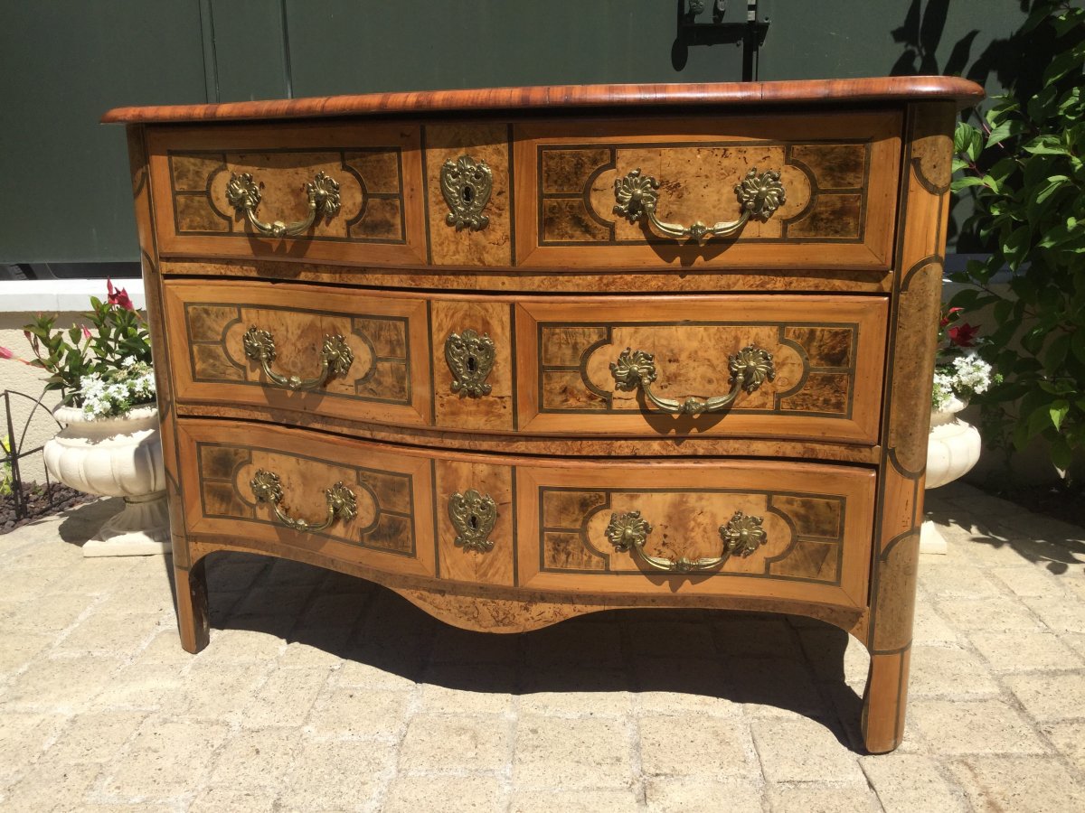 Thomas Hache Commode In Grenoble Open By Three Drawers On Three Rows-photo-3