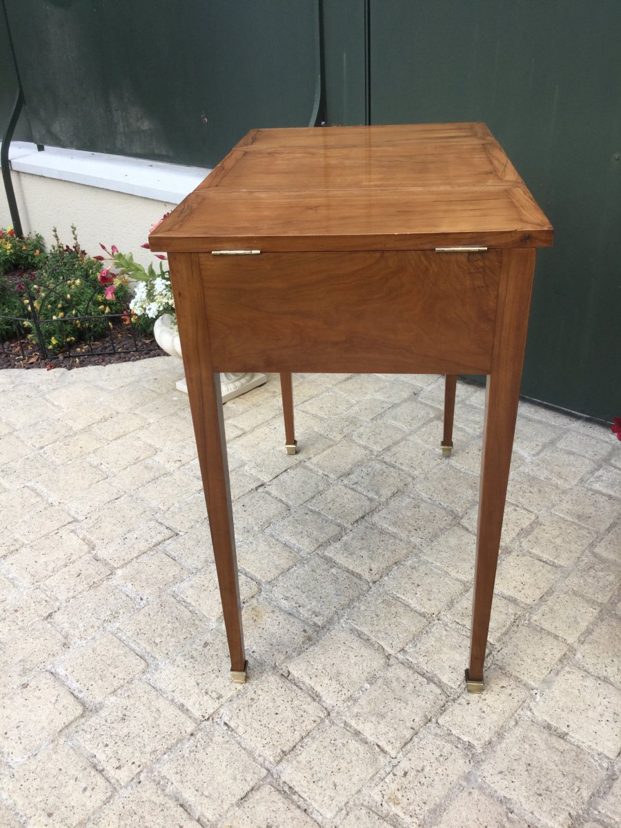 Dressing Table In Olivier Massif Late Eighteenth End XIXth-photo-5