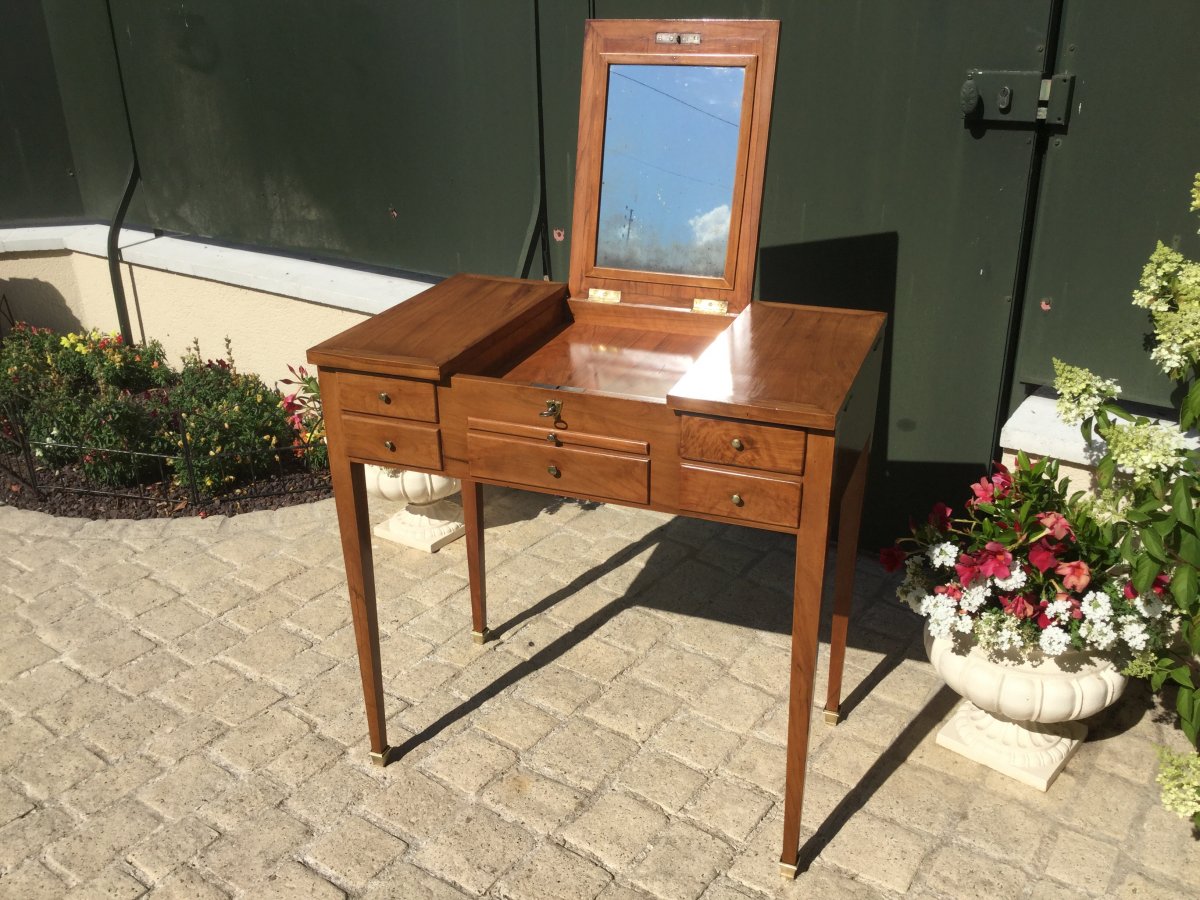 Dressing Table In Olivier Massif Late Eighteenth End XIXth