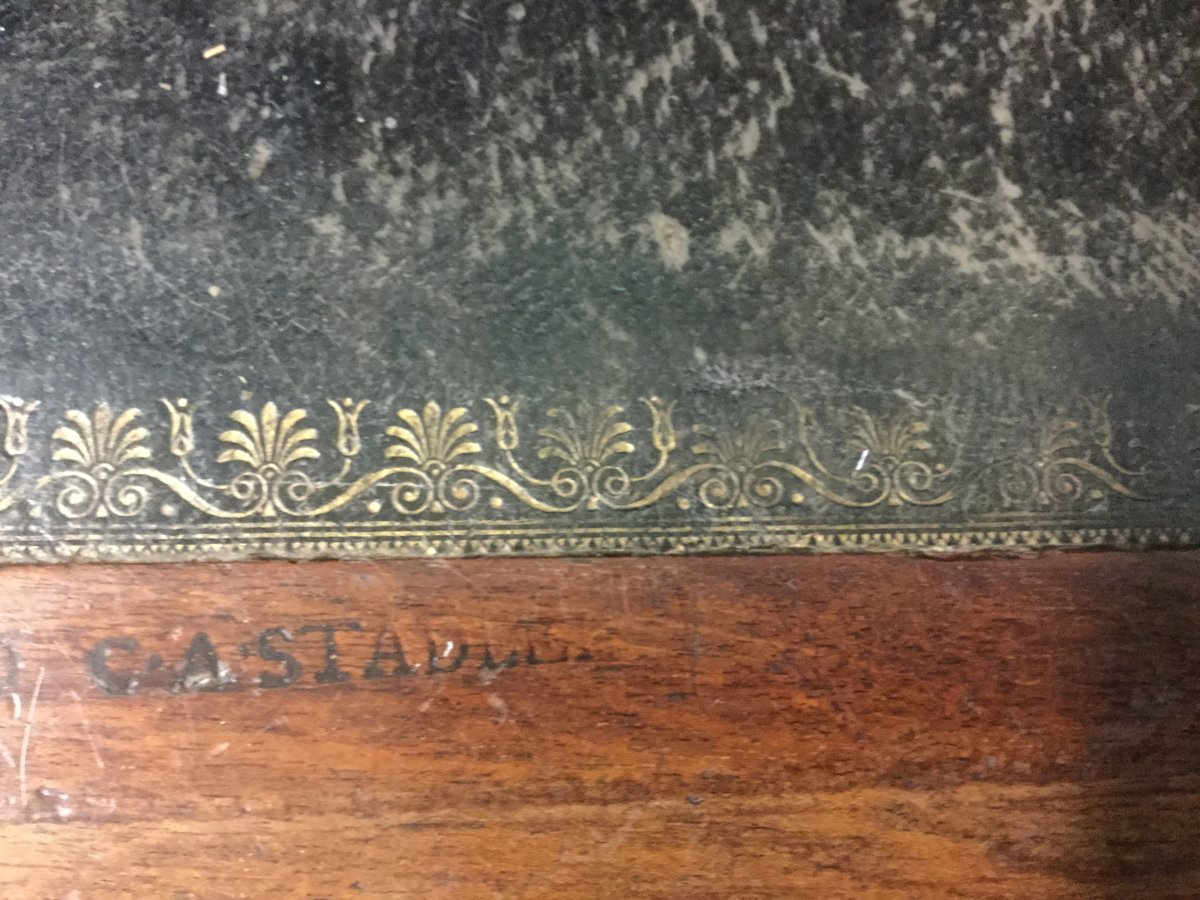 Large Mahogany Cylinder Desk Louis XVI Period Stamped C At Stadler-photo-2