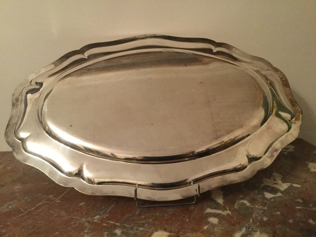2 Louisxv Style Silver Metal Dishes -photo-4