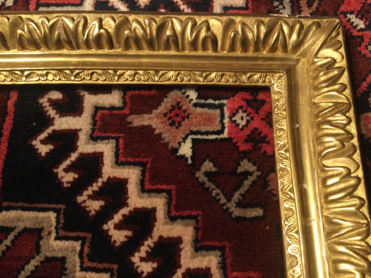 17th Century Carved And Gilded Wood Frame -photo-2
