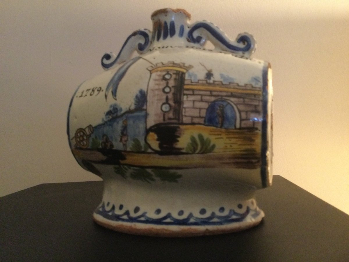 Nevers Earthenware Barrel (1789 André Nouvellois Rentier In Nevers)-photo-3