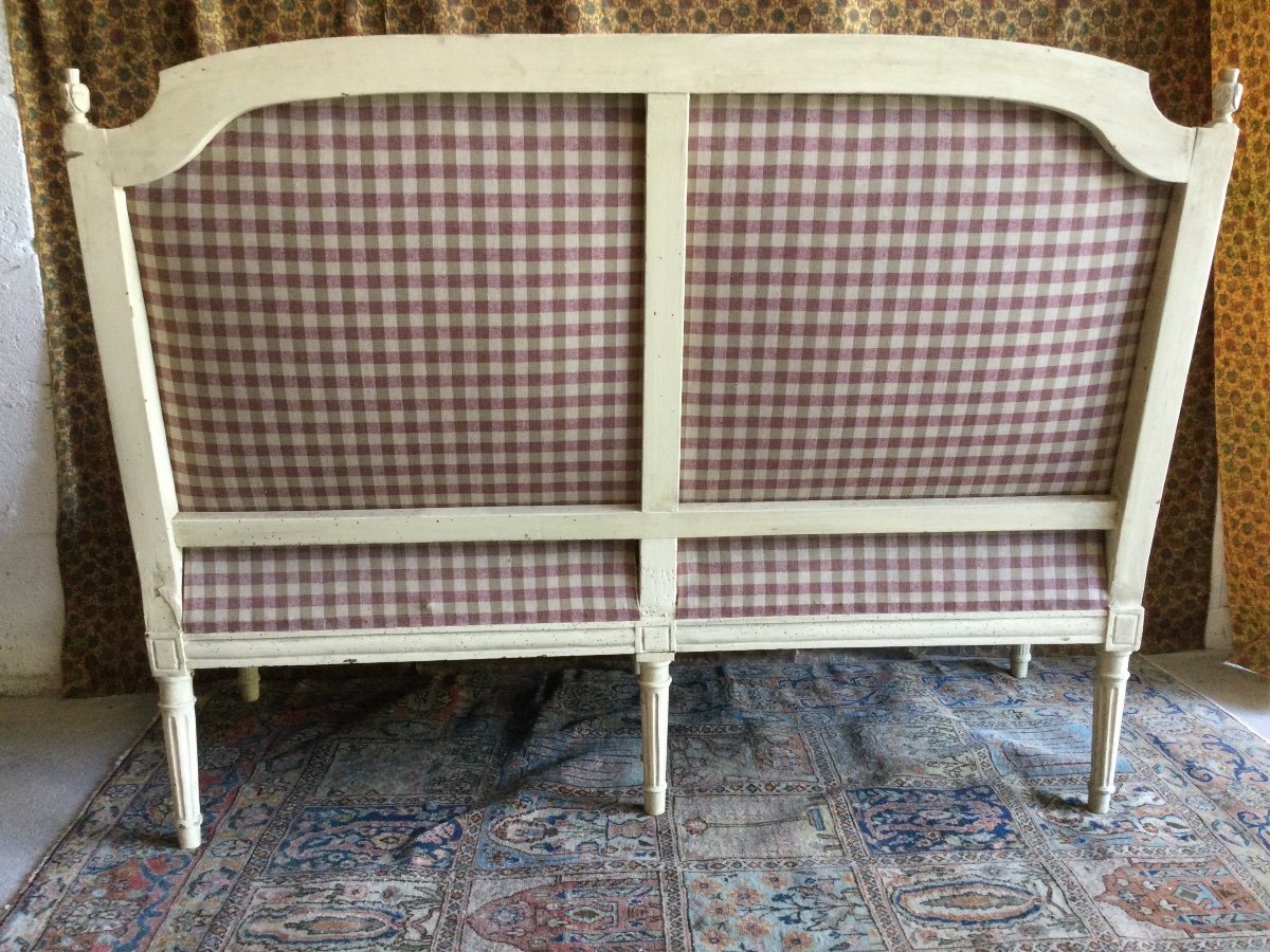 Rare Small Sofa In Bergère Louis XVI Period-photo-2