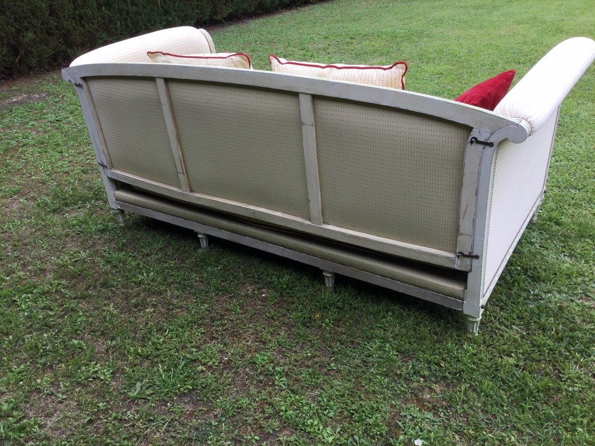 Sofa, Louisxvi Rest Bed With Lacquered Beech Crosse-photo-3