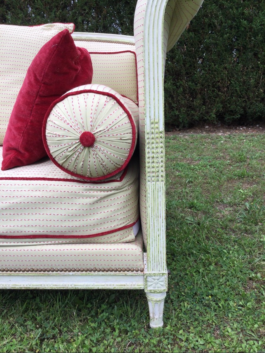 Sofa, Louisxvi Rest Bed With Lacquered Beech Crosse-photo-4