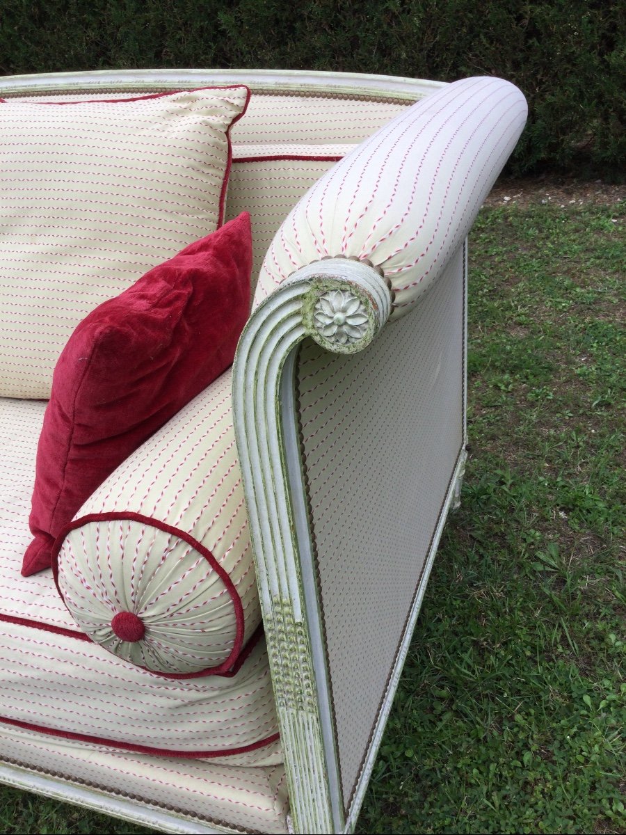 Sofa, Louisxvi Rest Bed With Lacquered Beech Crosse-photo-1
