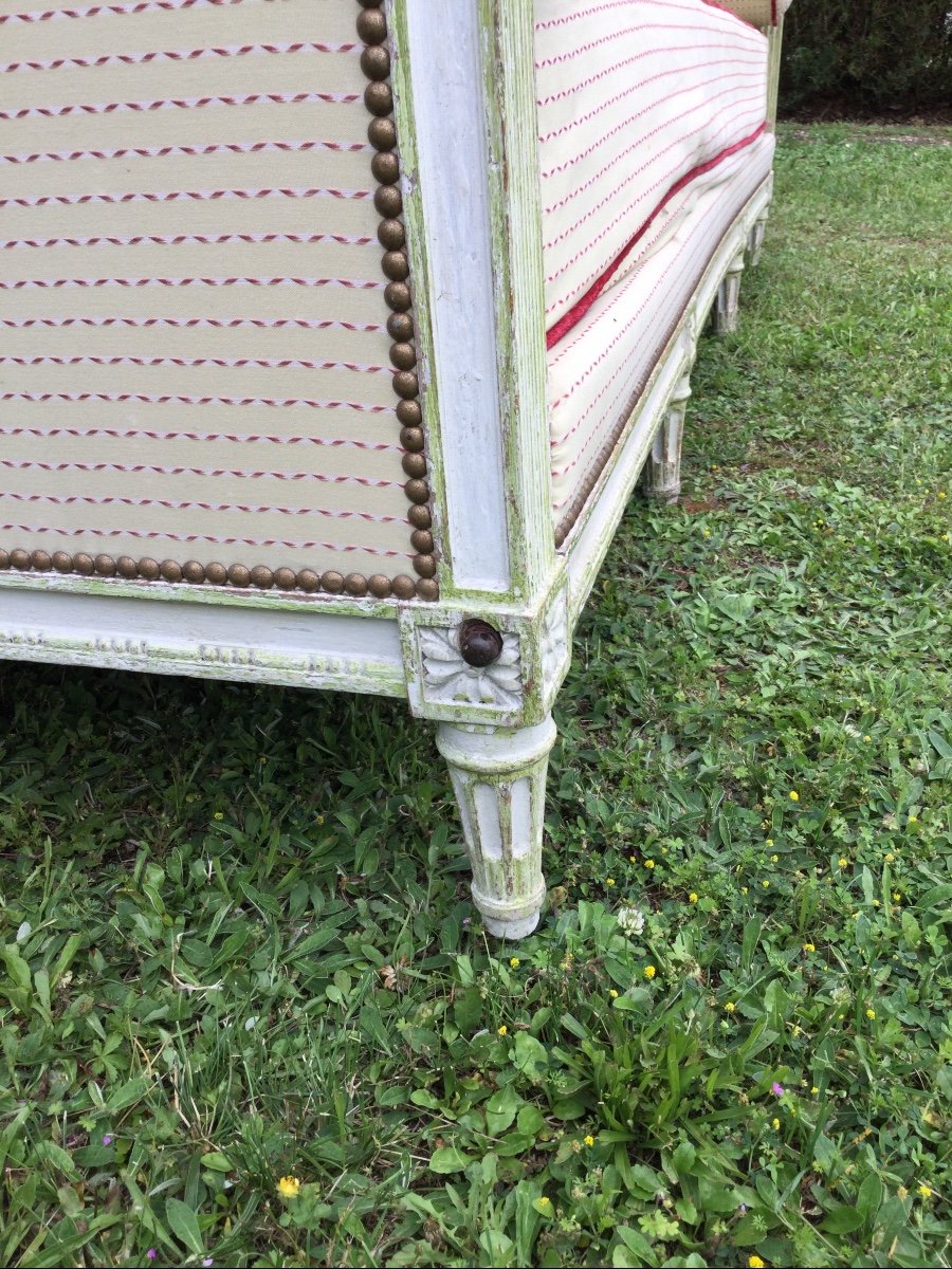 Sofa, Louisxvi Rest Bed With Lacquered Beech Crosse-photo-3