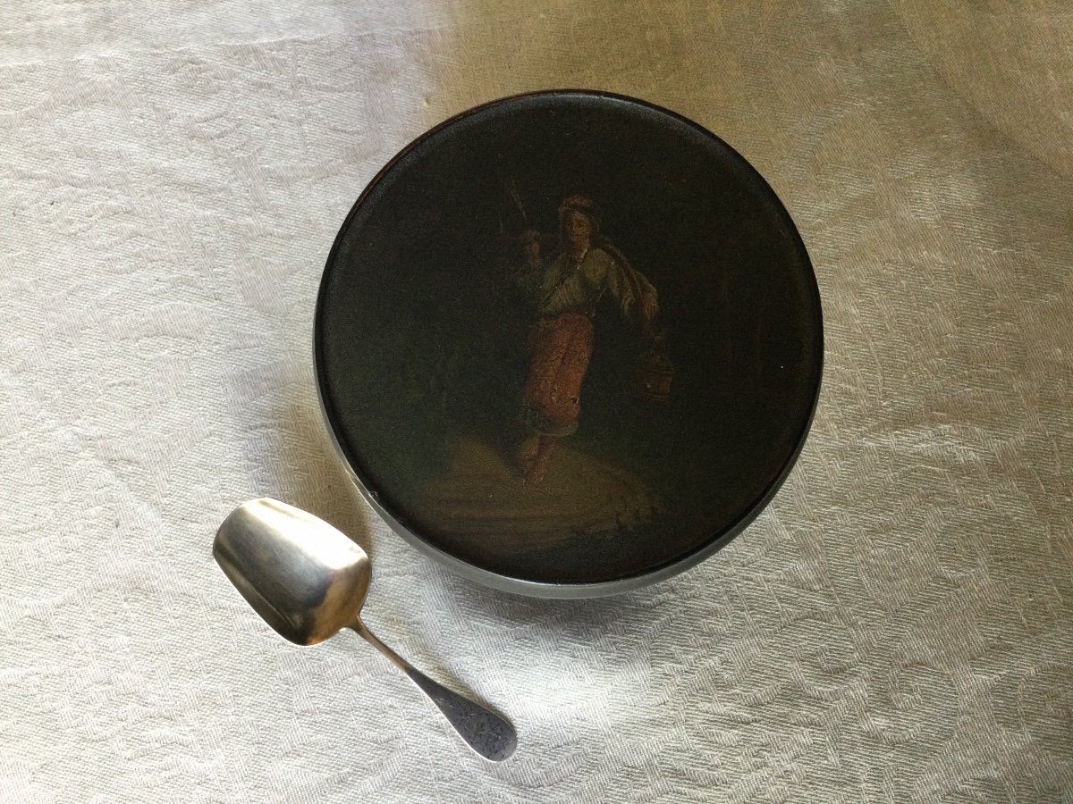 Russian Silver Tea Box And Spoon Second Half Nineteenth