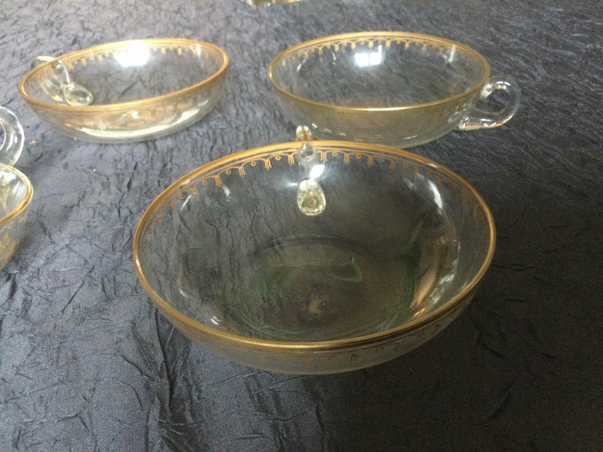 Four Crystal Cups Gold Decor-photo-3