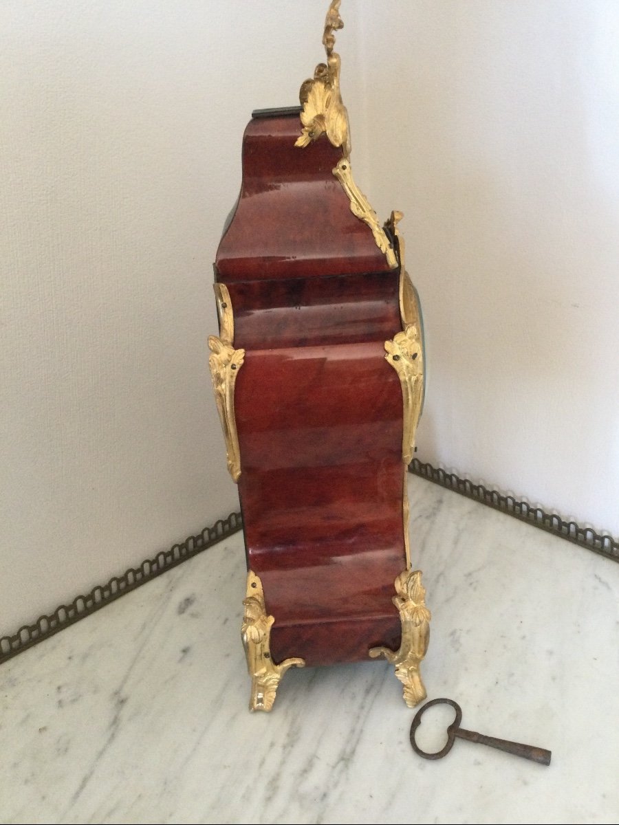 Louis XV Style Cartel In Red Tortoiseshell And Gilt Bronze-photo-2