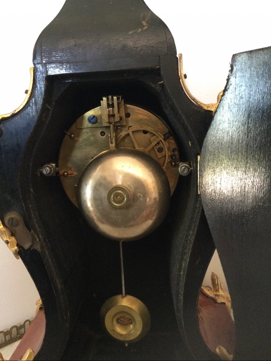 Louis XV Style Cartel In Red Tortoiseshell And Gilt Bronze-photo-1