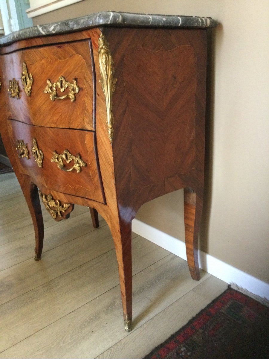 Commode D’entre deux Estampillé Lardin époque Louis XV avec jurande-photo-2