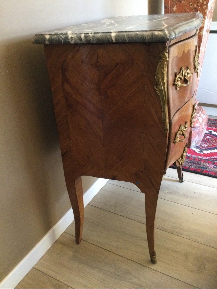 Commode D’entre deux Estampillé Lardin époque Louis XV avec jurande-photo-3