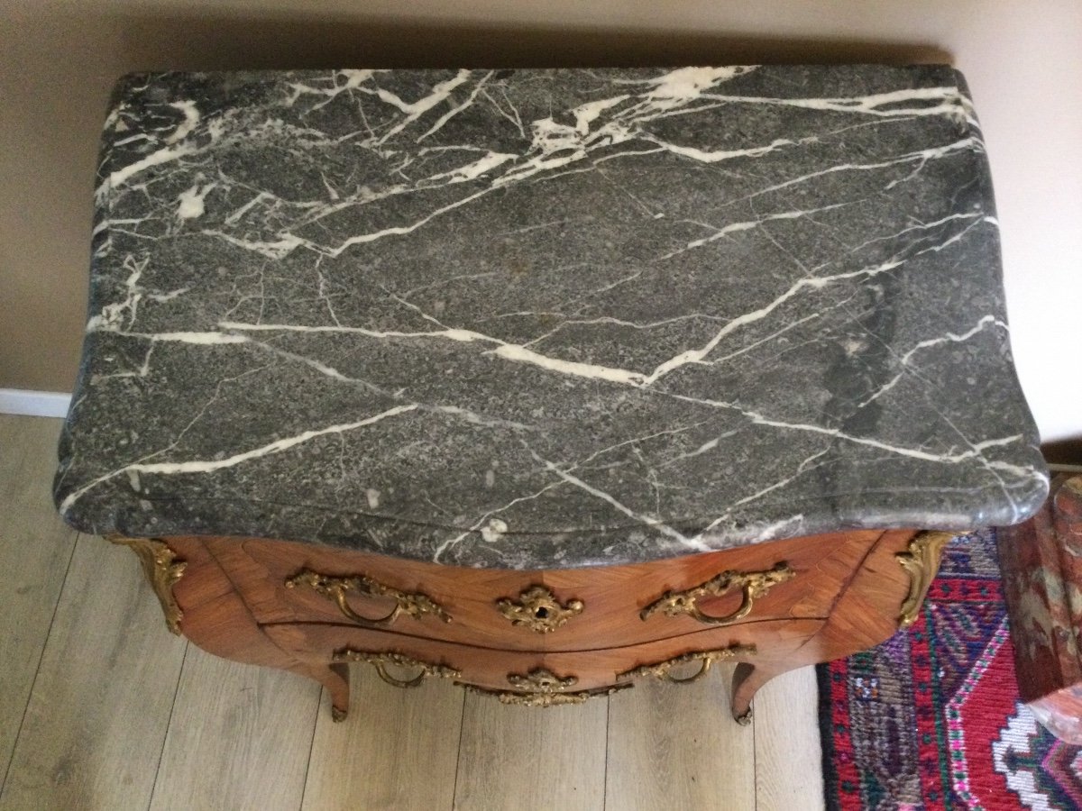 Commode D’entre deux Estampillé Lardin époque Louis XV avec jurande-photo-4