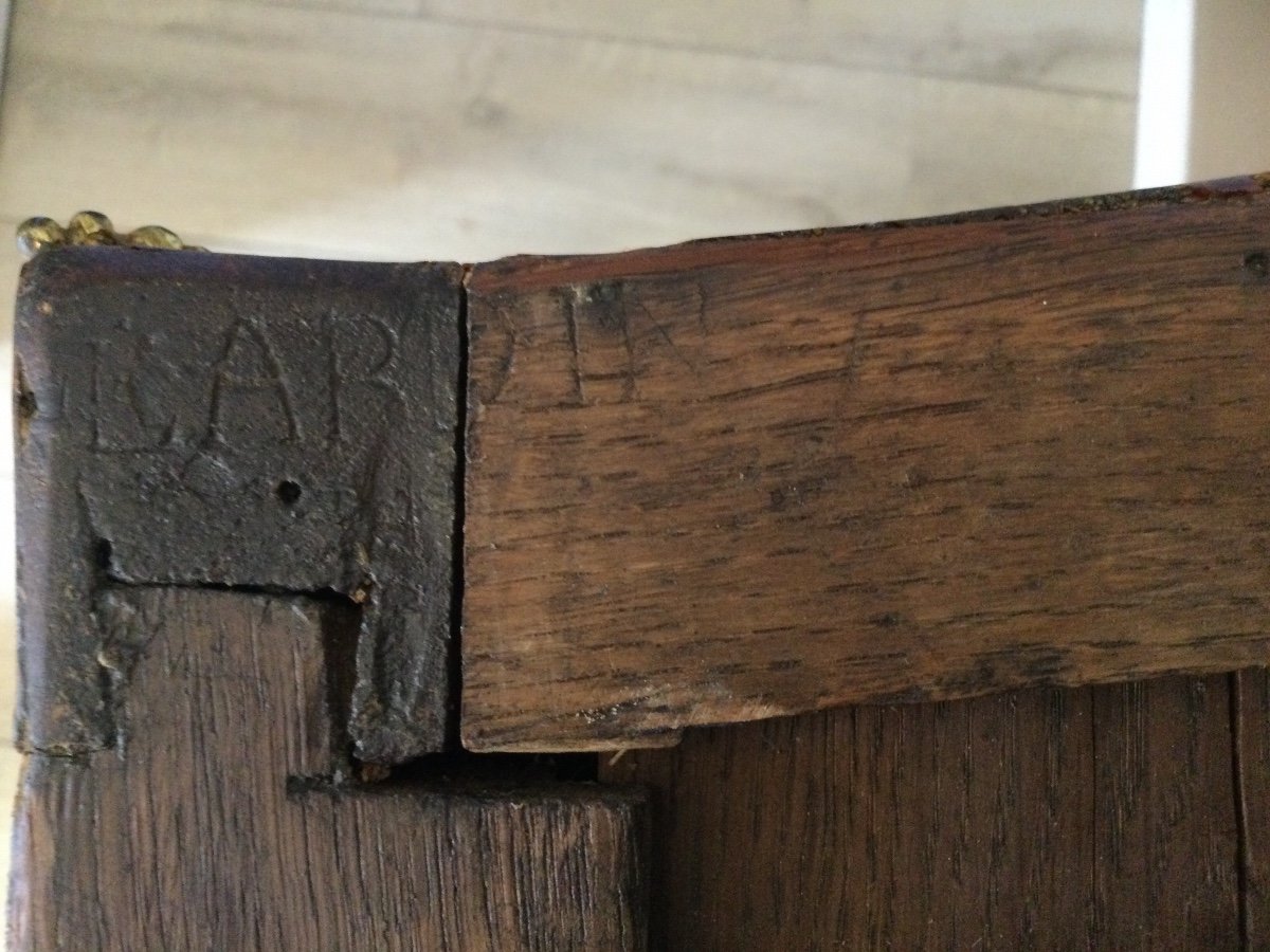 Commode D’entre deux Estampillé Lardin époque Louis XV avec jurande-photo-2