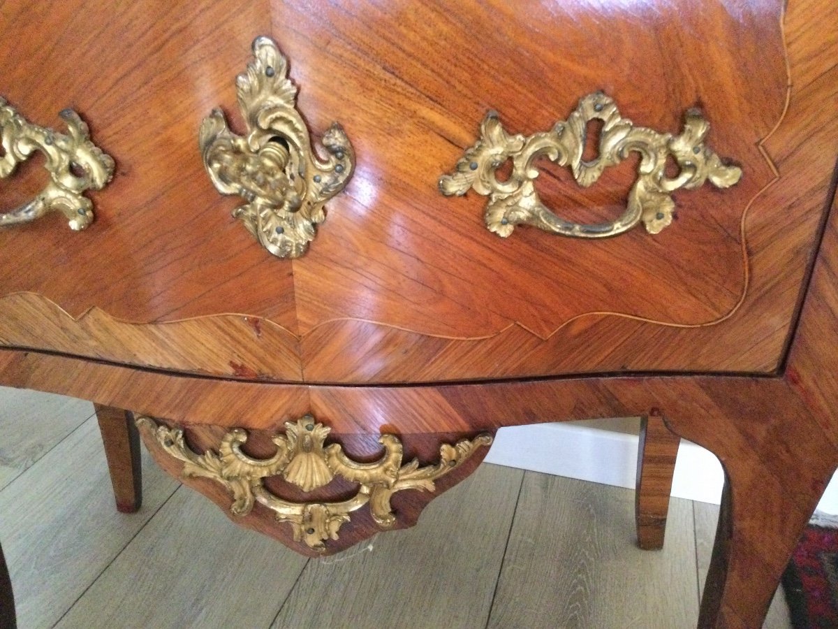 Commode D’entre deux Estampillé Lardin époque Louis XV avec jurande-photo-8