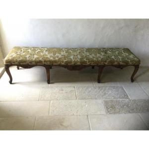 Grande Banquette Louis XV En Noyer 200 cm