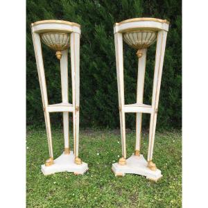 Pair Of Large Athenian High 119.5 Cm