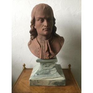 Terracotta Bust Of Napoleon Bonaparte Signed Trouillard