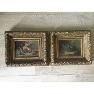 Pair Of Flower Paintings 