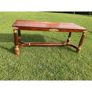 Grande Table De Milieu Empire  en acajou 