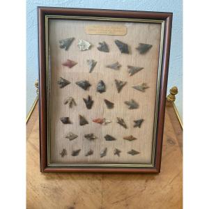 Collection Of 33 Flint Arrowheads