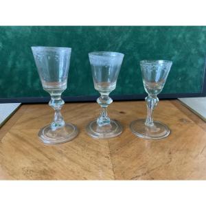 18th-century Blown And Engraved Glass