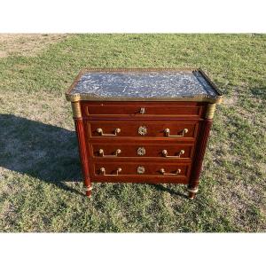 Small Louis XVI-style Mahogany Chest Of Drawers