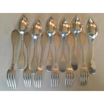 6 Cutlery Sterling Silver Punch Minerva