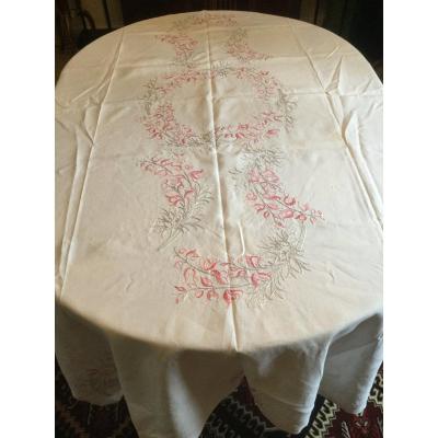 Embroidered Tablecloth Dimension 222x140 Cm