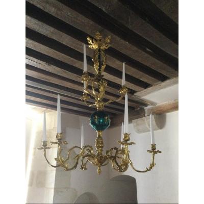 Important Louis XV Style Chandelier Nineteenth Time In Gilt Bronze