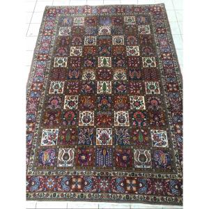 Tapis D’iran Fait Mains En Laine Motif à Caisson Fleuris 307x202 Cm