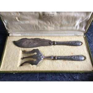 Silver Fish Service Hallmark Minerva