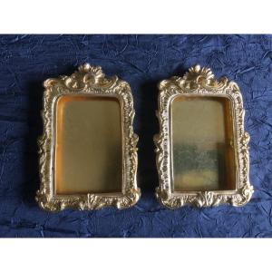 Pair Of Gilt Bronze Frame Louis XV Style