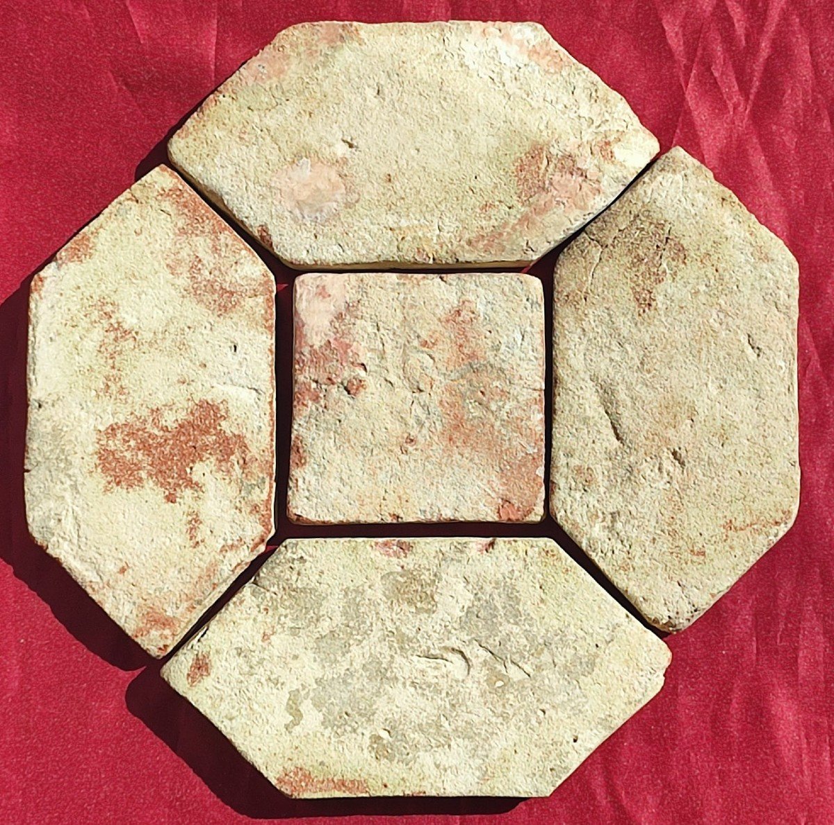 Rare Group Of Tiles Decorated -photo-2