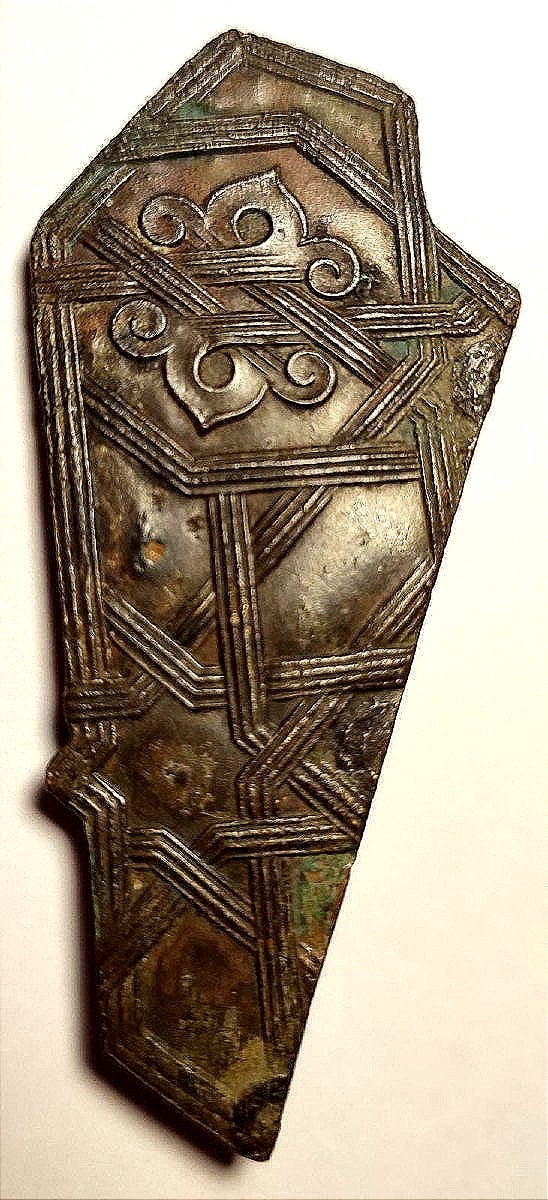 Viking Belt Buckle In Cooper And Silver,-photo-4