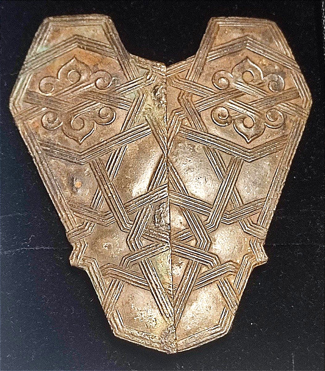 Viking Belt Buckle In Cooper And Silver,