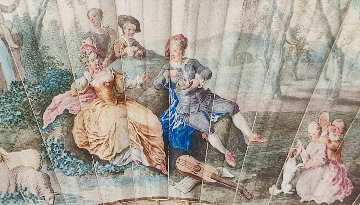 Louis XV Painted Fan-photo-3