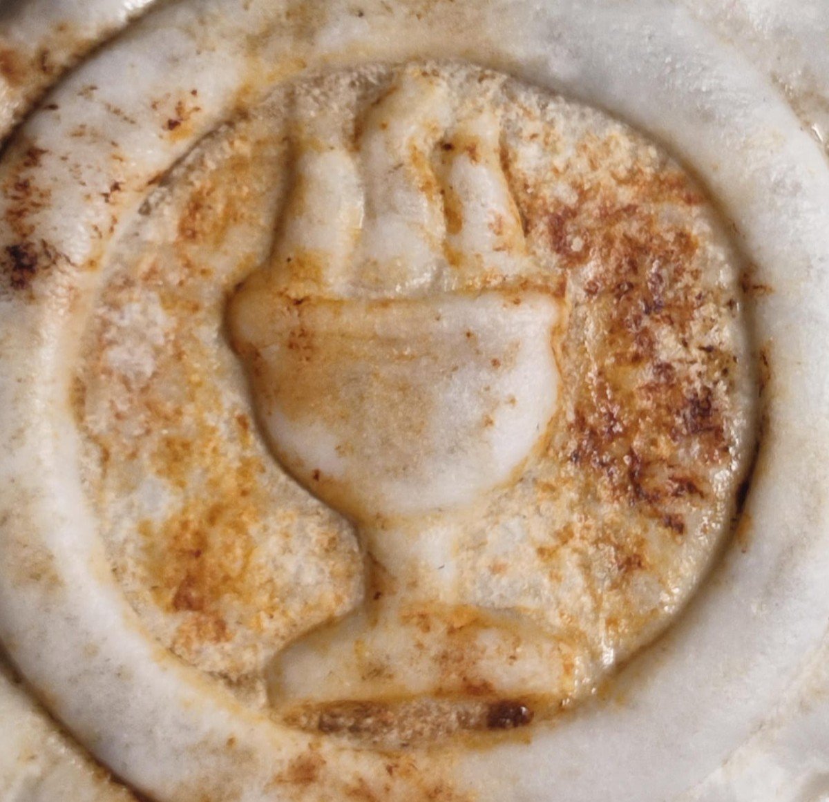 Templar Coat Of Arms-insignia In Marble With The 'patent' Cross And The Holy Grail In The Centre.-photo-3