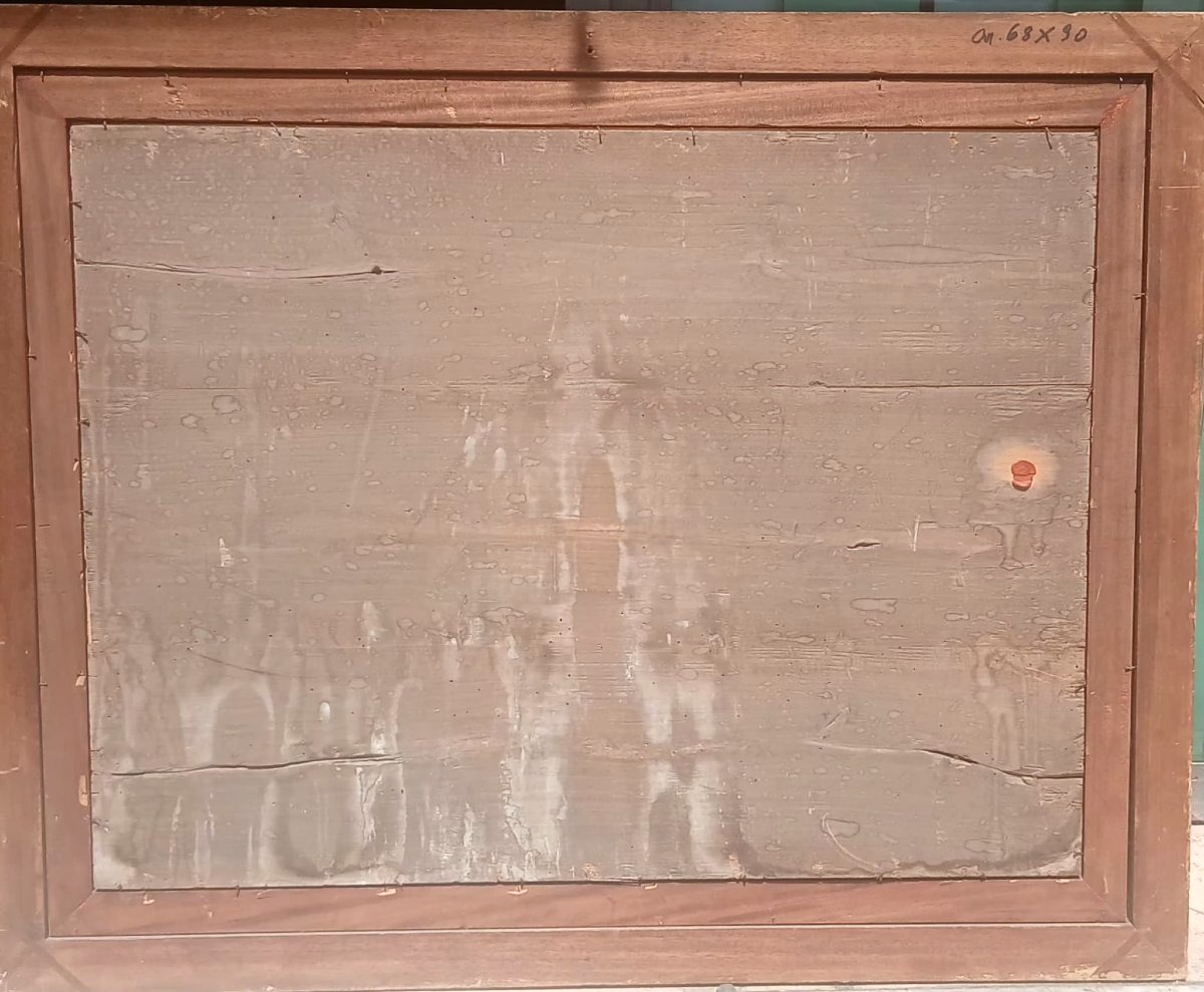  « Duel Au Clair De Lune ». Tempera Sur Carton Attribuable à Ippolito Caffi-photo-1