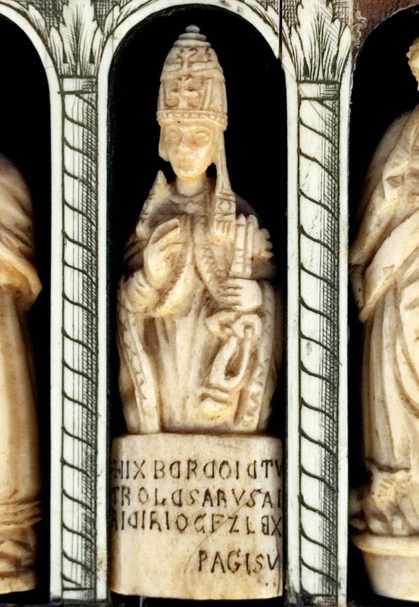   Autel siennois représentant la descente entre le pape Alexandre VI (Borgia) et le pape Pie III (Piccolomini) le 22 septembre 1503.-photo-4