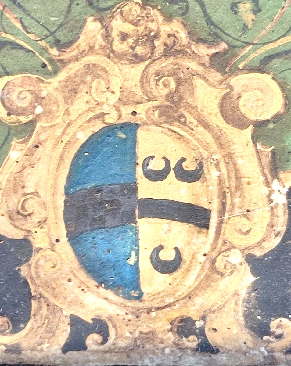   Autel siennois représentant la descente entre le pape Alexandre VI (Borgia) et le pape Pie III (Piccolomini) le 22 septembre 1503.-photo-1