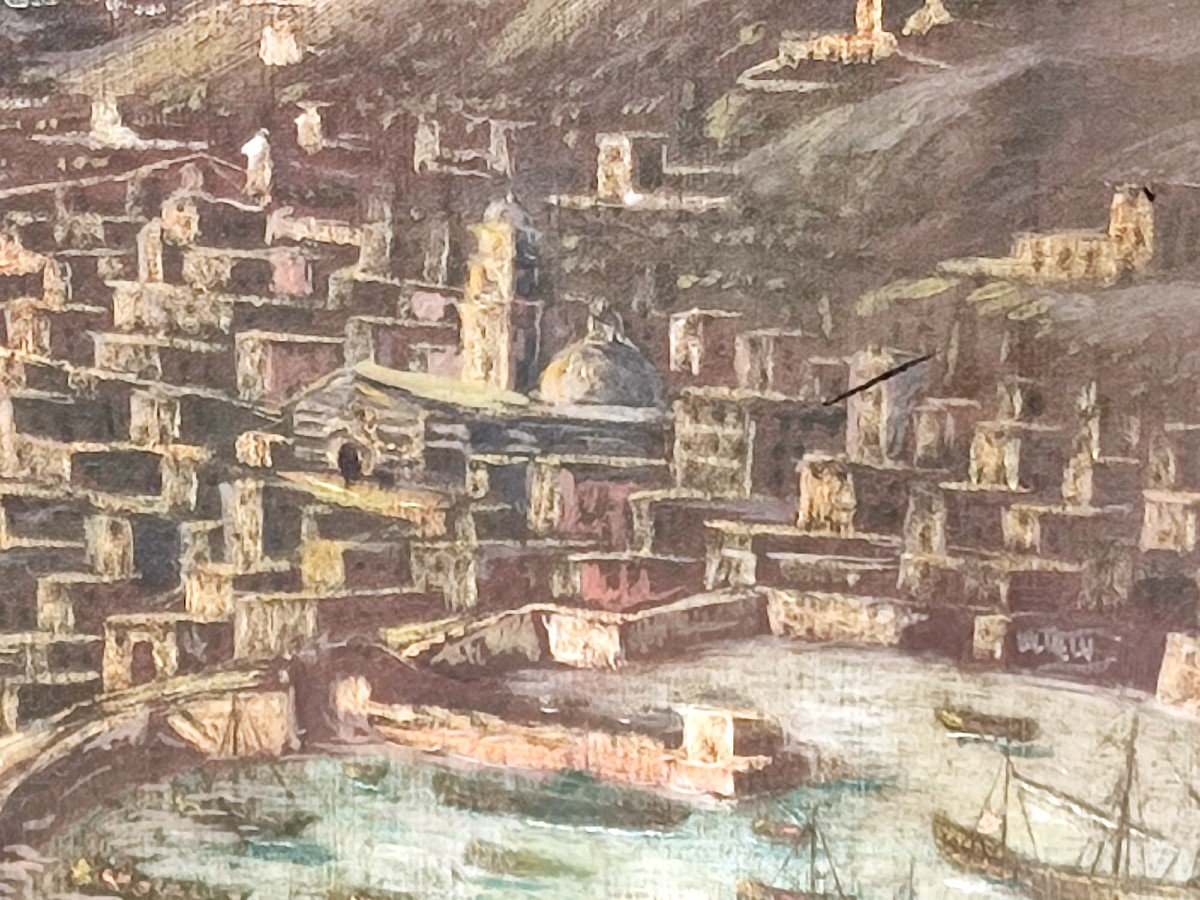 Painting Depicting The City Of Messina From A Bird's Eye View And Its Port  (1590-1620.)  -photo-4